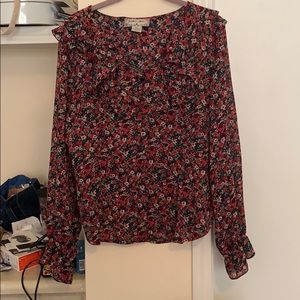 Floral sheer blouse